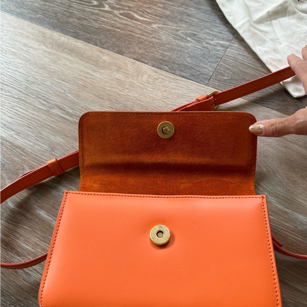 Frame Denim Vibrant Orange Crossbody Bag - Picture 2 of 8